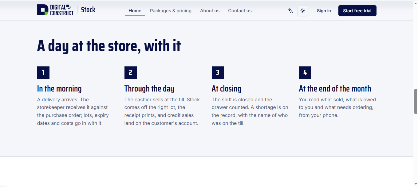 Your Business at a Glance case study section