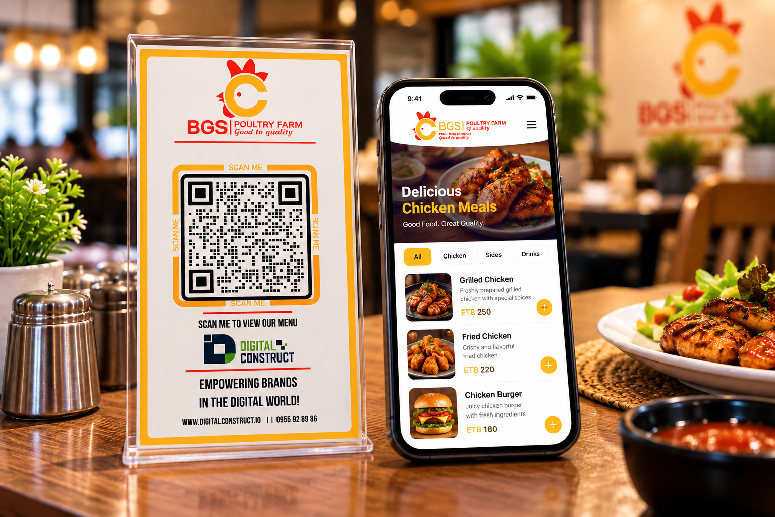 BGS Poultry Farm — Digital QR Menu case study
